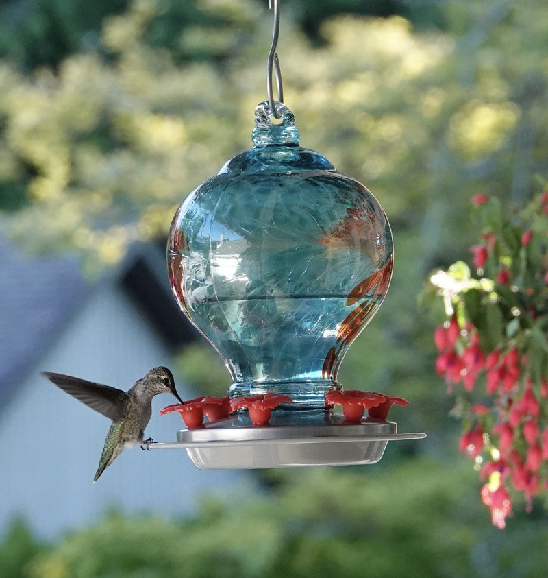 Load image into Gallery viewer, Artisan Gravity Hummingbird Feeder - Sunny Day