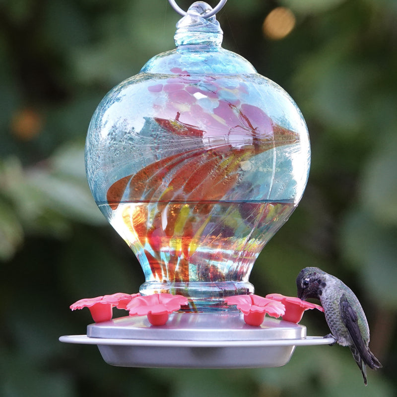 Load image into Gallery viewer, Artisan Gravity Hummingbird Feeder - Sunny Day