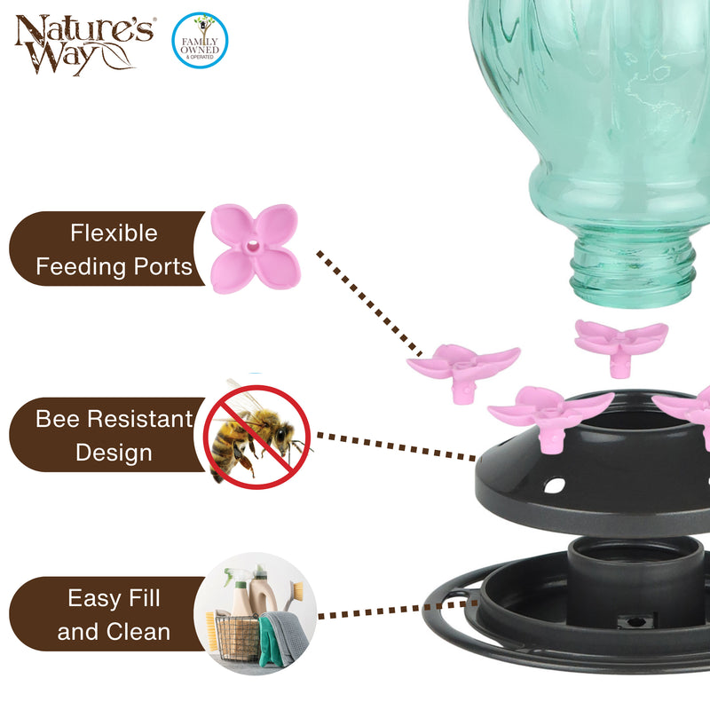 Load image into Gallery viewer, Aqua Visions Antique Hummingbird Gravity Feeder