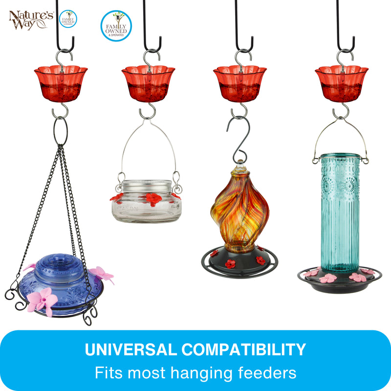 Load image into Gallery viewer, 4-Pack Red Hummingbird Feeder Ant Moat
