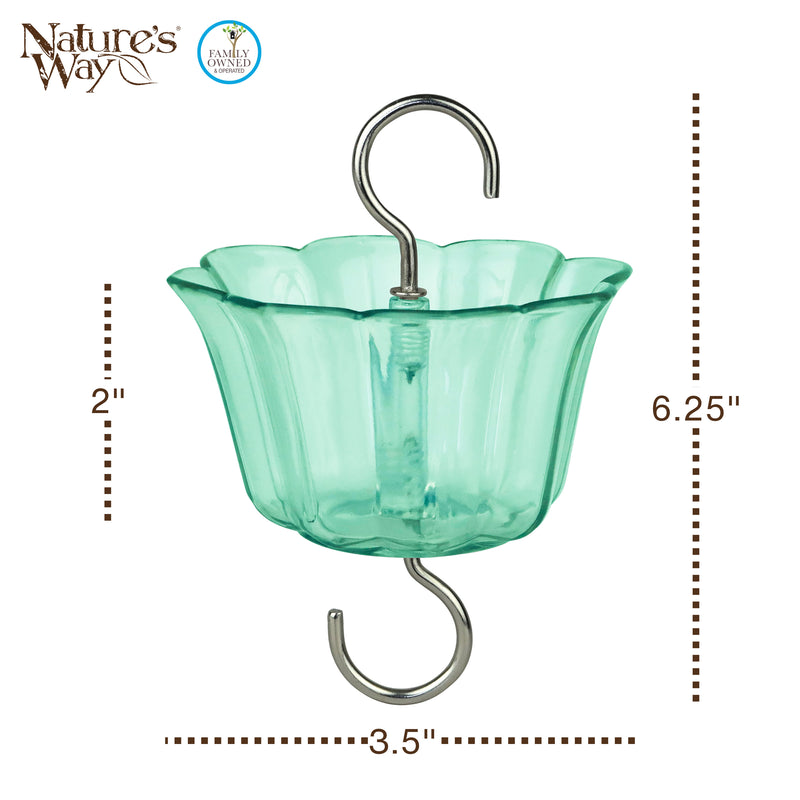 Load image into Gallery viewer, 4-Pack Teal Hummingbird Feeder Ant Moat