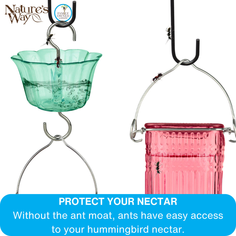 Load image into Gallery viewer, 4-Pack Teal Hummingbird Feeder Ant Moat