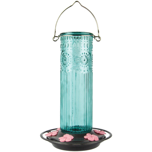 Antique Glass Gravity Hummingbird Feeder (Model# ANTGHF2)