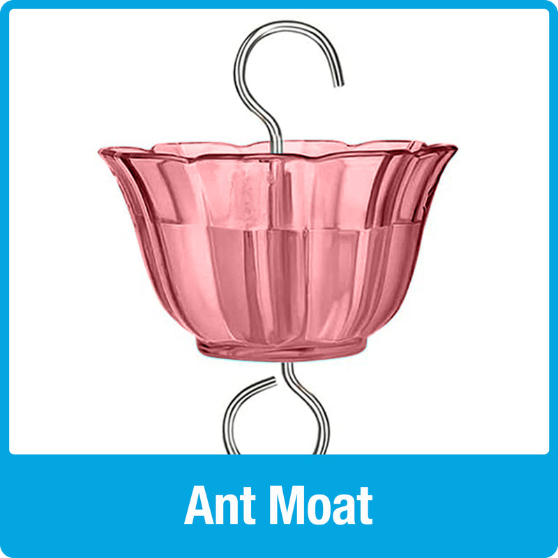 Load image into Gallery viewer, Rosewood Column Antique Glass Gravity Hummingbird Feeder with Ant Moat