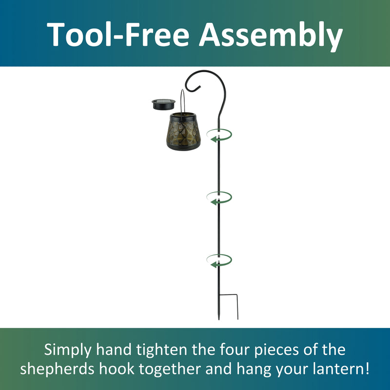 Load image into Gallery viewer, Solar LED Stake Lantern with Shepherd Hook