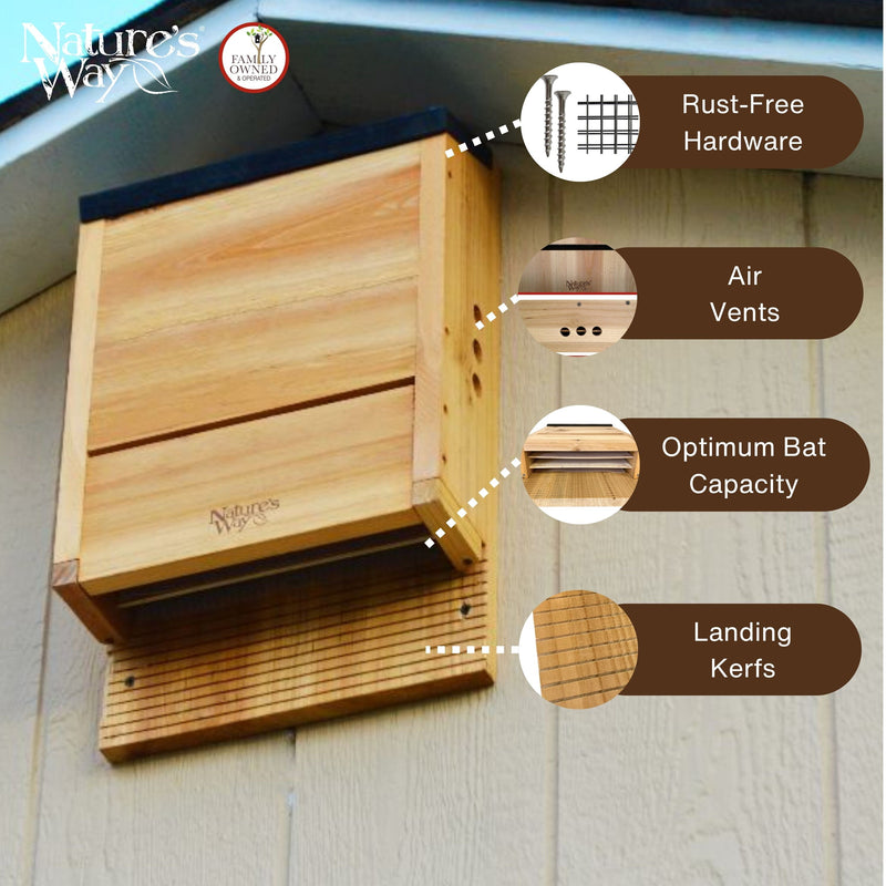 Load image into Gallery viewer, Cedar Three Chamber Bat House