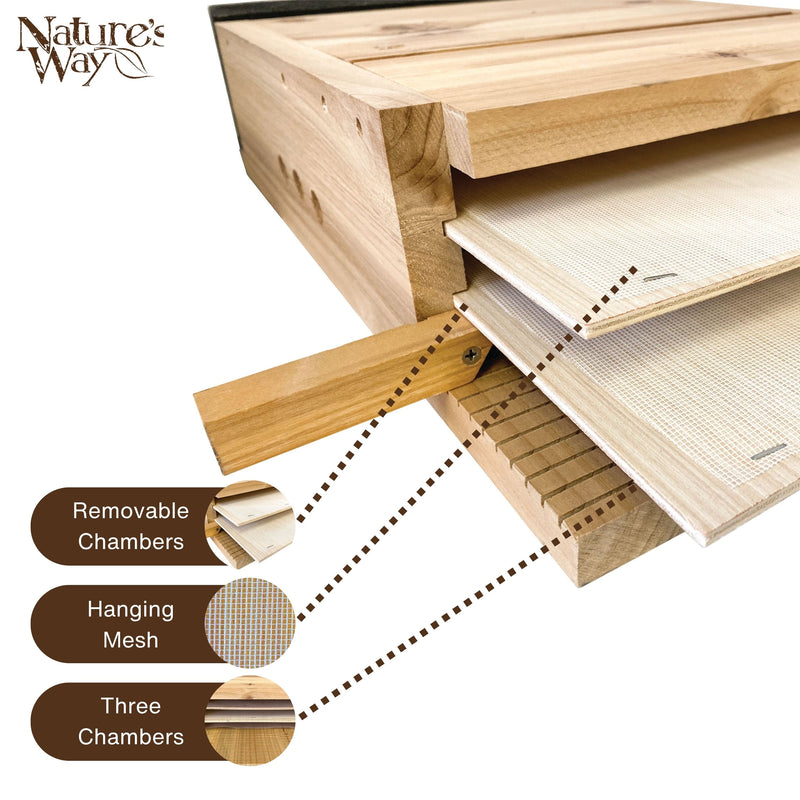 Load image into Gallery viewer, Cedar Three Chamber Bat House