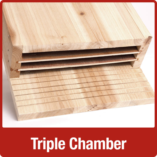 Cedar Triple Chamber Bat House