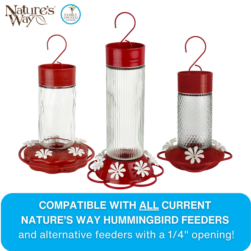 Load image into Gallery viewer, White Daisy Hummingbird Feeder Replacement Flowers w/ Cleaning Brush - 9 ct