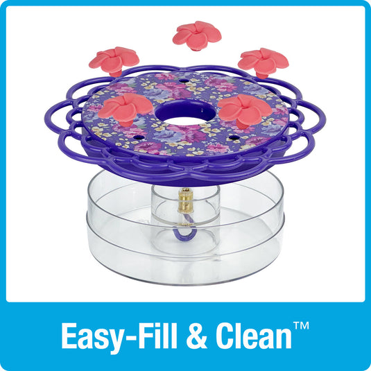 Petunia Passion Plastic Dish Hummingbird Feeder