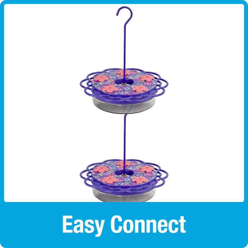 Load image into Gallery viewer, Petunia Passion Plastic Dish Hummingbird Feeder