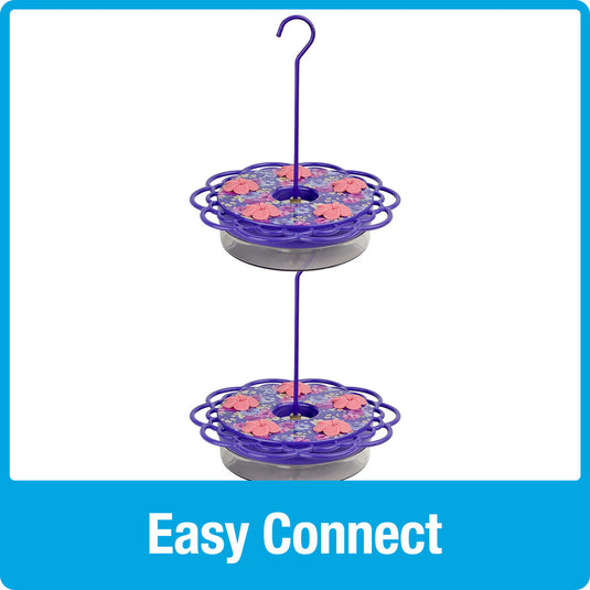 Petunia Passion Plastic Dish Hummingbird Feeder