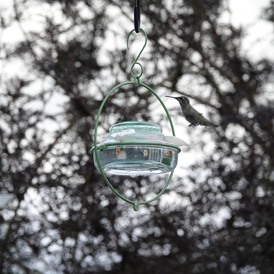 Decorative Glass Top-Fill Hummingbird Feeder - Gardenia Bouquet