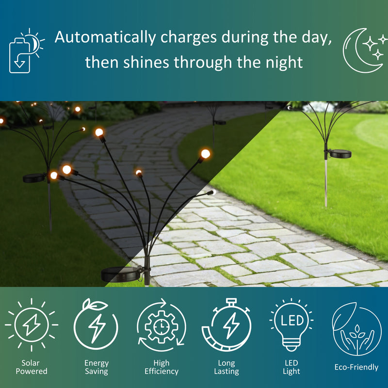 Load image into Gallery viewer, Outdoor Solar Garden Firefly Lights (2-Pack)