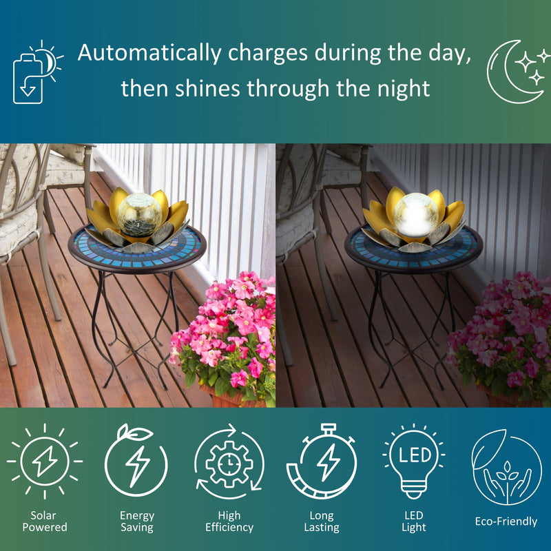 Load image into Gallery viewer, Lotus Flower Solar LED Garden Light - Gold