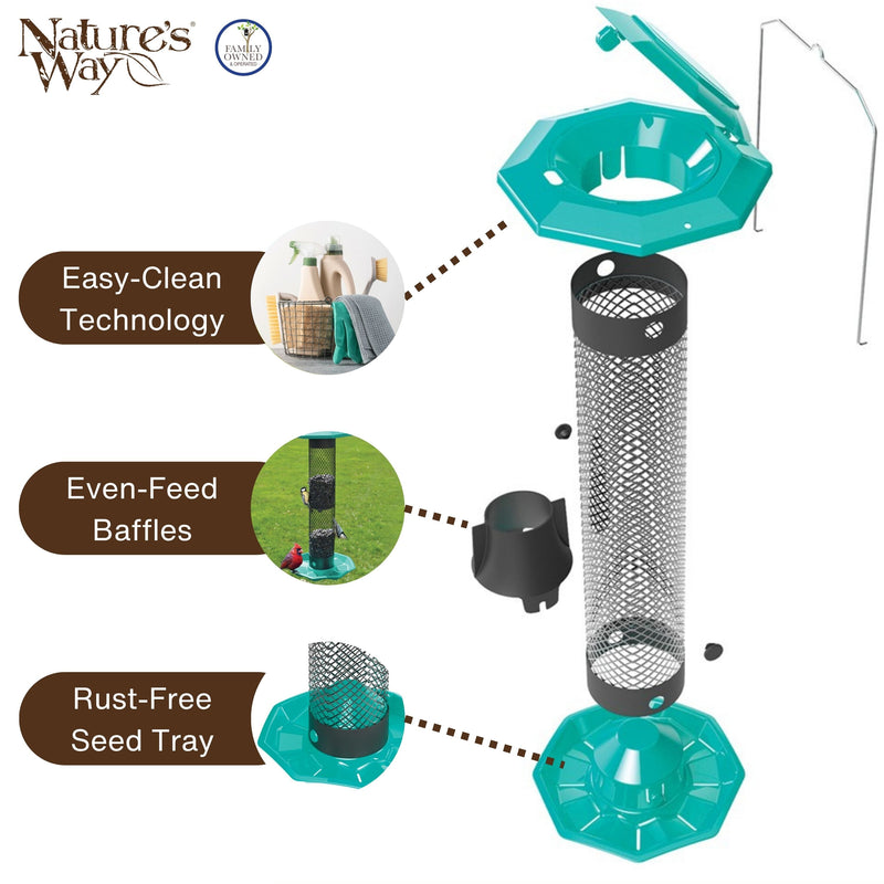 Load image into Gallery viewer, Funnel Flip-Top Mesh Sunflower Feeder