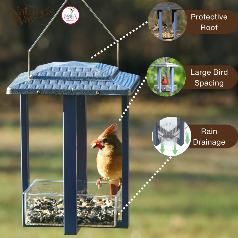 Load image into Gallery viewer, Fly-in Hanging Metal Fly Through Bird Feeder