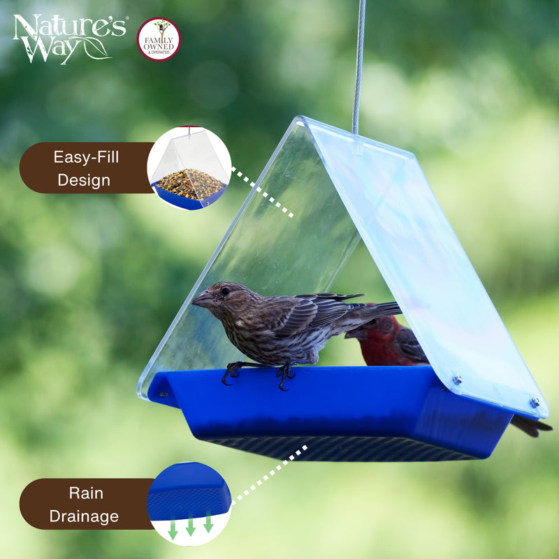 Load image into Gallery viewer, Clear Canopy Flythrough Bird Feeder
