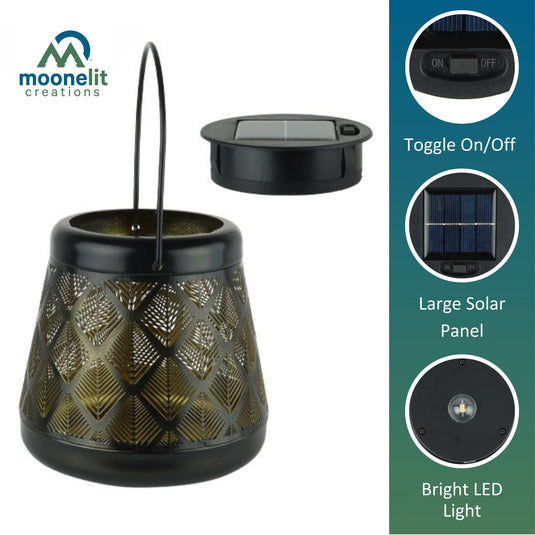 Solar LED Stake Lantern with Shepherd Hook