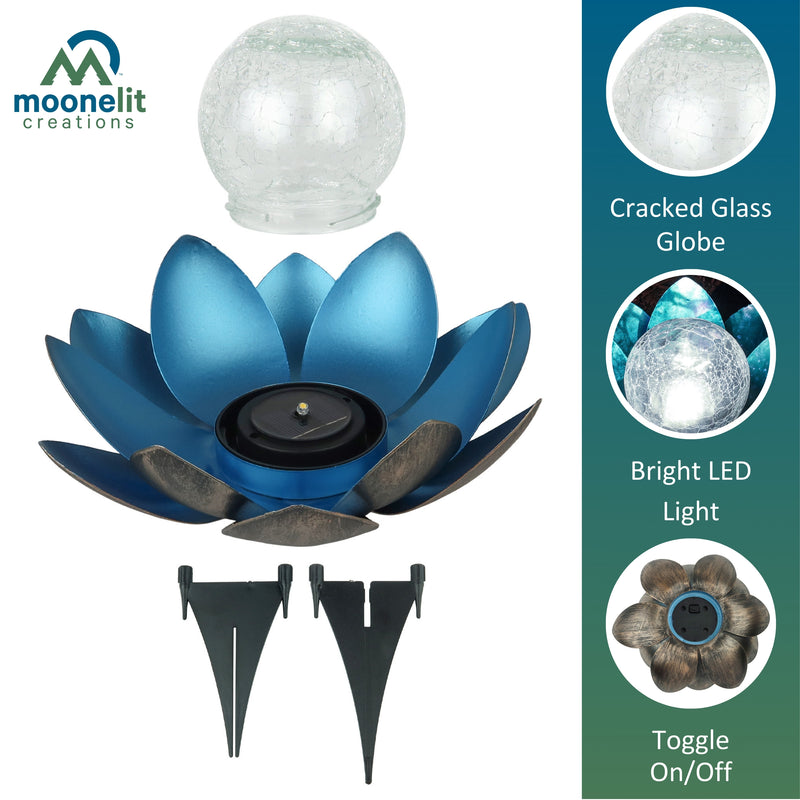 Load image into Gallery viewer, Lotus Flower Solar LED Garden Light - Blue