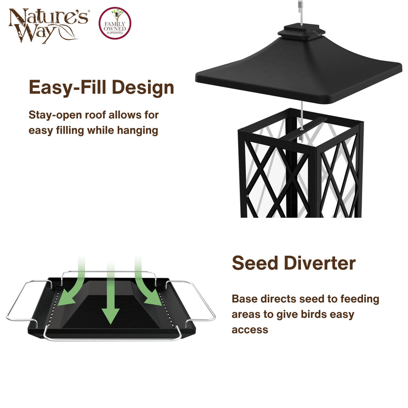 Load image into Gallery viewer, Contemporary Lantern Metal Gazebo Bird Feeder