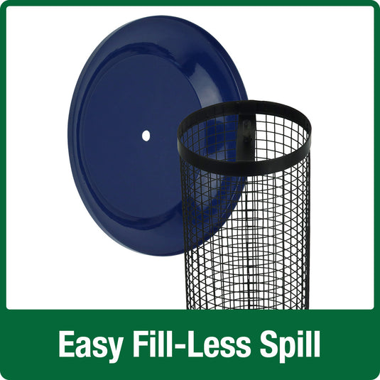 Cobalt Metal Mesh Mixed Seed and Peanut Bird Feeder