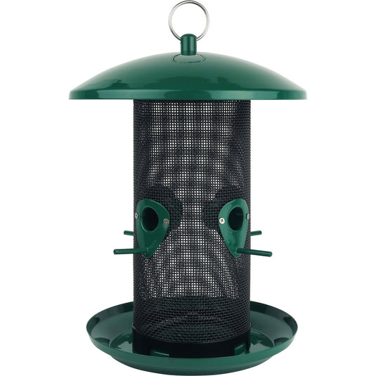 Perch If You Please Verdigris Metal Mesh Mixed Seed Bird Feeder