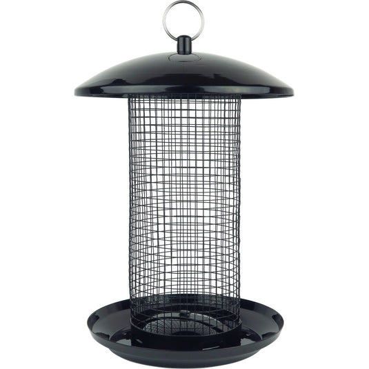 Midnight Metal Mesh Mixed Seed and Peanut Bird Feeder
