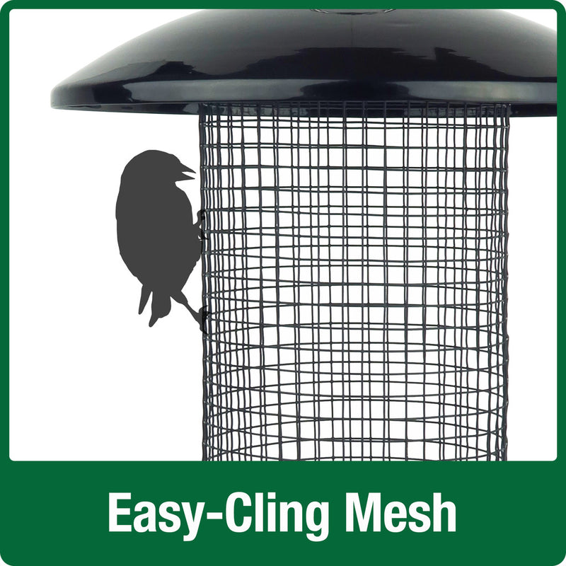 Load image into Gallery viewer, Midnight Metal Mesh Mixed Seed and Peanut Bird Feeder