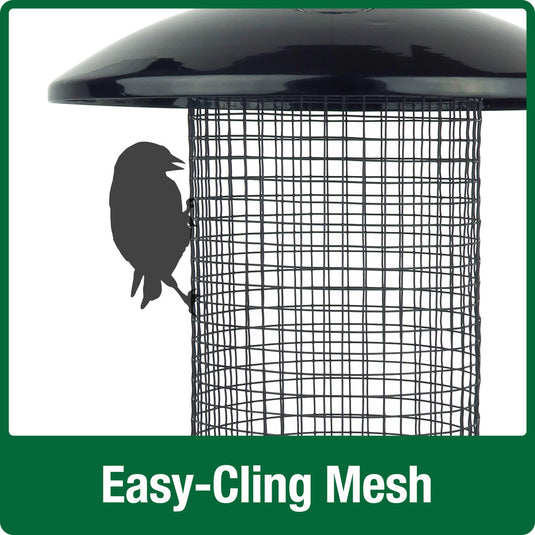 Midnight Metal Mesh Mixed Seed and Peanut Bird Feeder