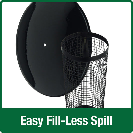 Midnight Metal Mesh Mixed Seed and Peanut Bird Feeder