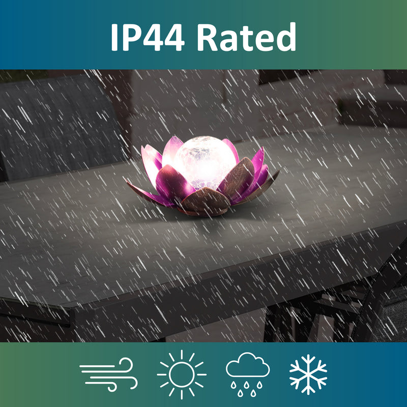 Load image into Gallery viewer, Lotus Flower Solar LED Garden Light - Violet