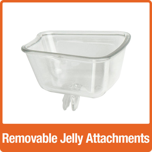 Orange Blossom Glass Oriole Feeder w/ Jelly Attachments