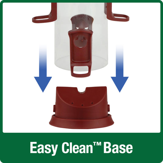 Large Plastic Tube Bird Feeder - Red