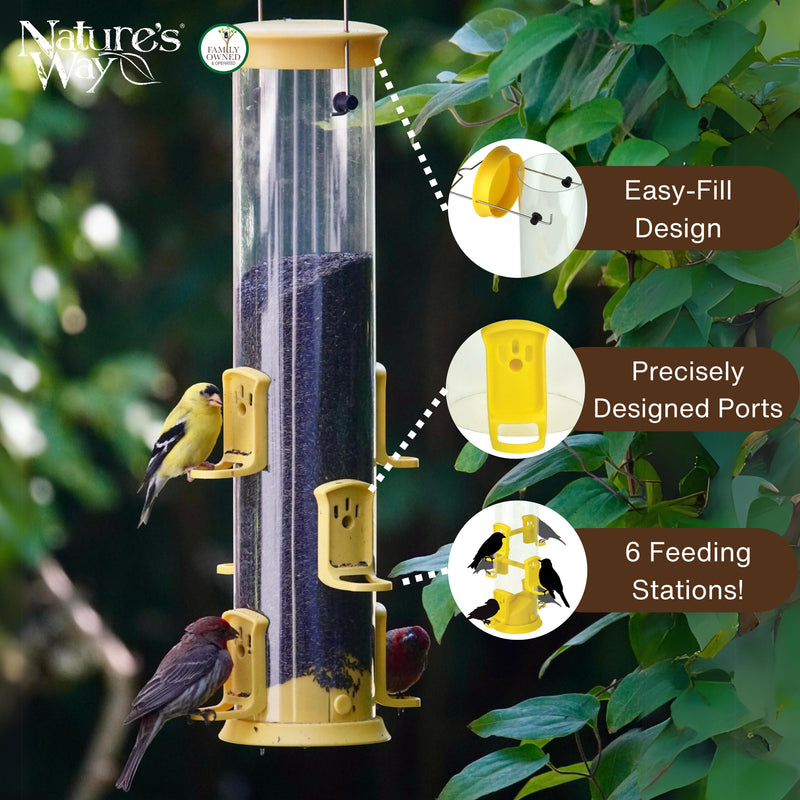 Load image into Gallery viewer, Large Plastic Thistle Tube Bird Feeder