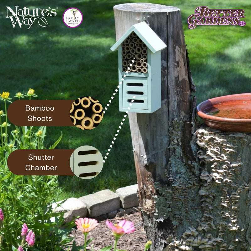 Load image into Gallery viewer, Better Gardens Dual-Chamber Beneficial Insect House - Green