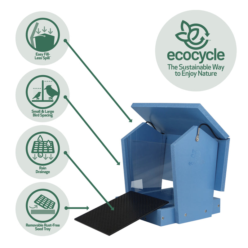 Load image into Gallery viewer, Bird Banquet Recycled Plastic Hopper Bird Feeder