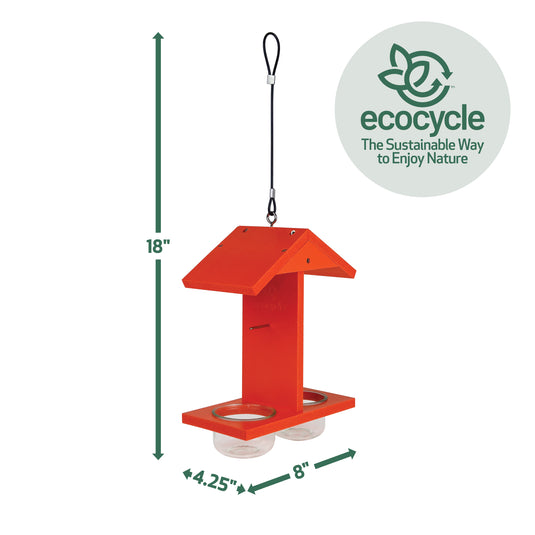 Citrus Sampler Recycled Plastic Orange and Jelly Oriole Bird Feeder