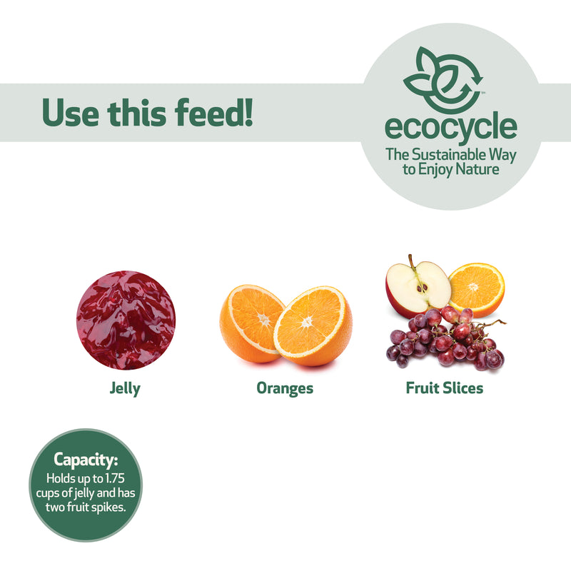 Load image into Gallery viewer, Citrus Sampler Recycled Plastic Orange and Jelly Oriole Bird Feeder