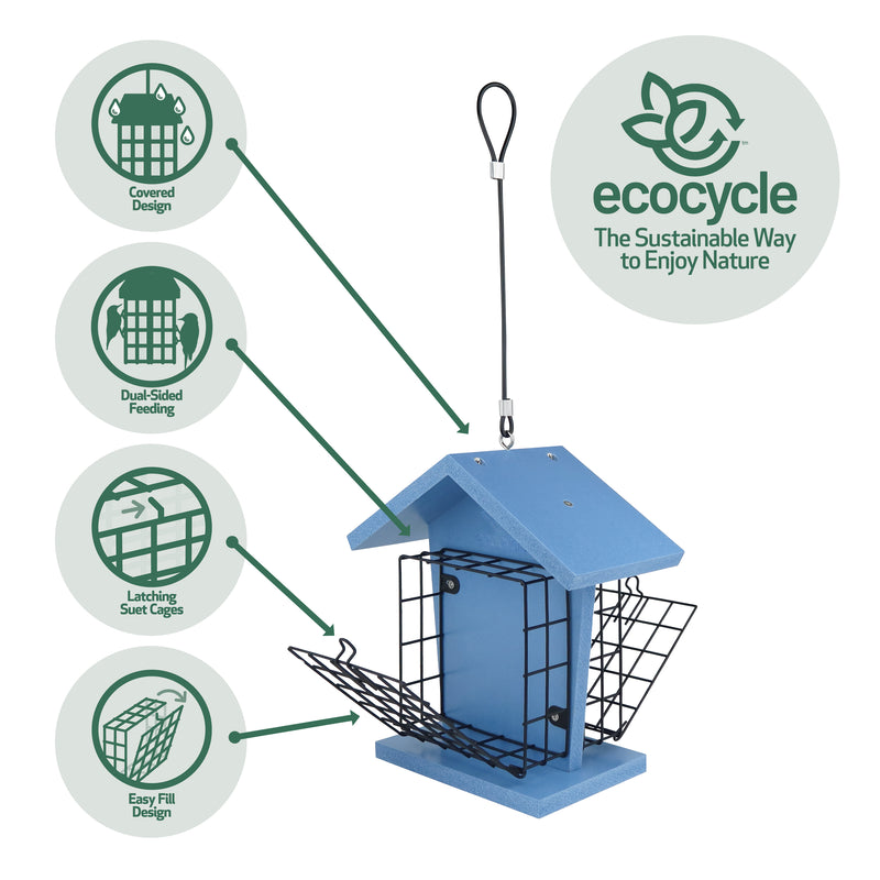 Load image into Gallery viewer, Suet Snacker Recycled Plastic Bird Feeder