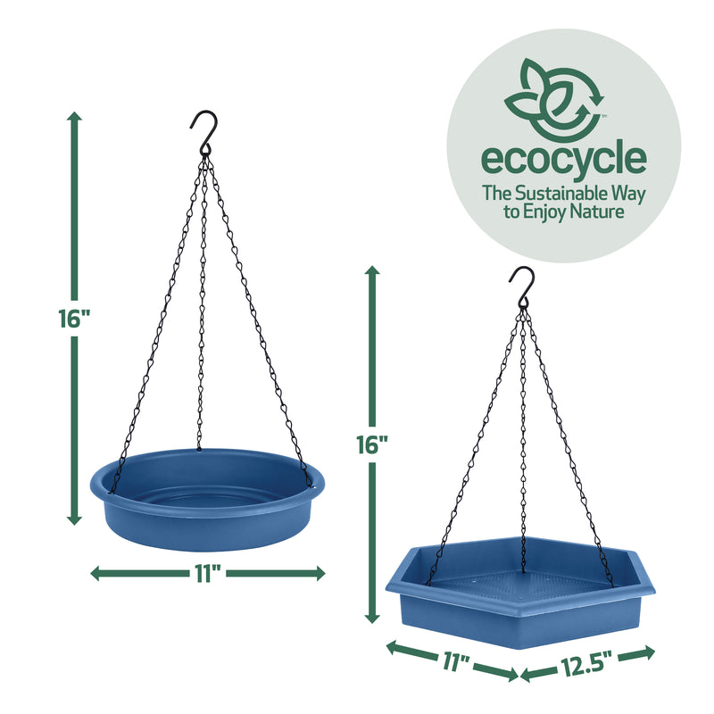 Load image into Gallery viewer, Combo Café 2-in-1 Recycled Plastic Bird Feeder and Bird Bath