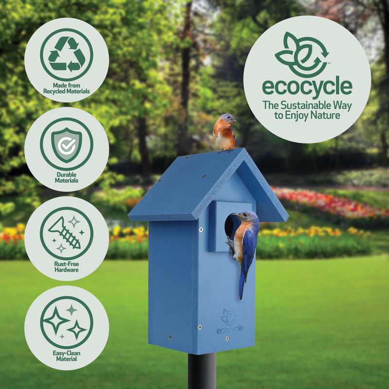 Load image into Gallery viewer, Bluebird Bungalow Recycled Plastic Bird House