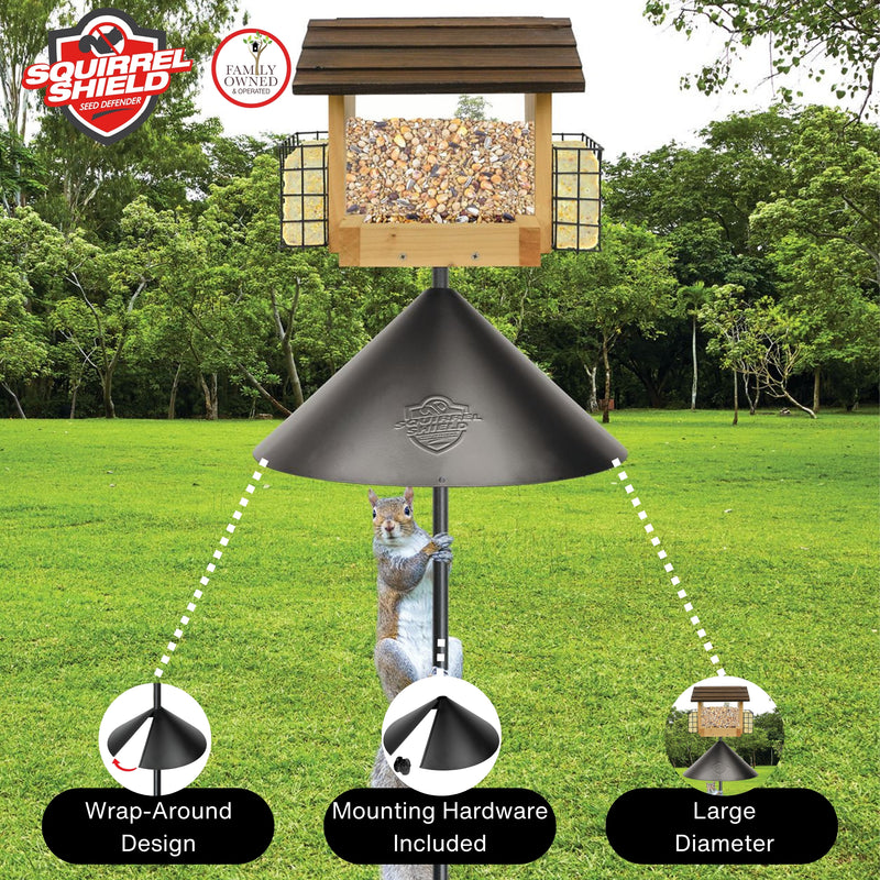 Load image into Gallery viewer, Squirrel Shield Wrap Around Metal 18" Squirrel Baffle