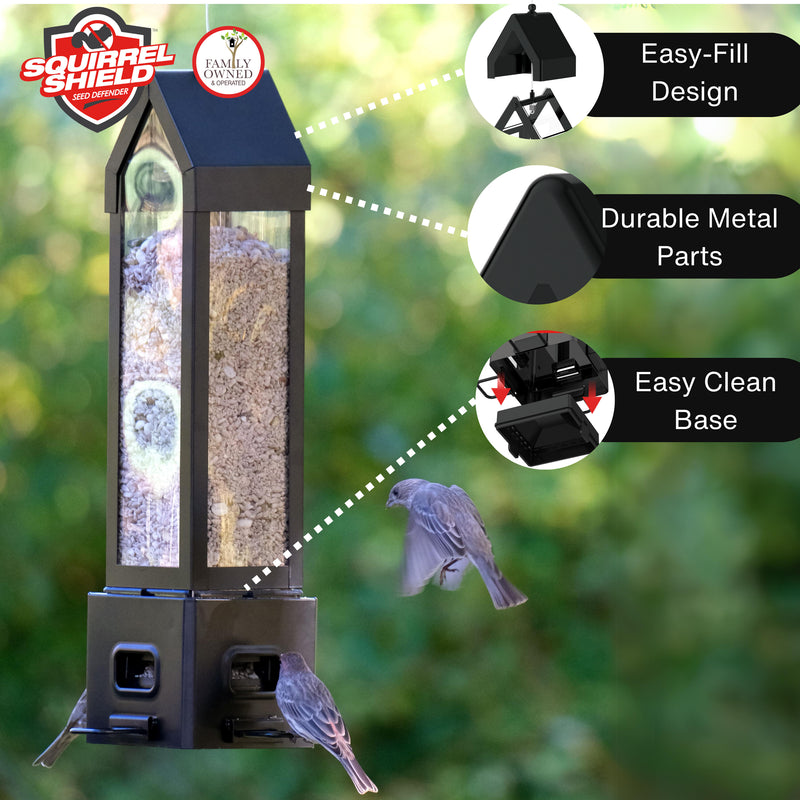 Load image into Gallery viewer, Squirrel Shield Choice Lantern Feeder