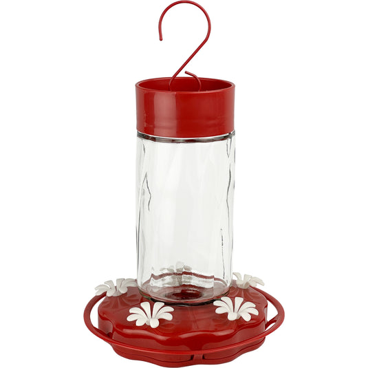 Scarlet Swirl Gravity Hummingbird Feeder