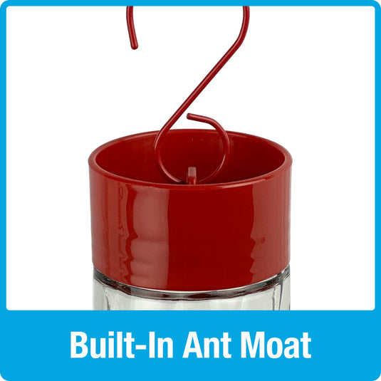 Scarlet Swirl Gravity Hummingbird Feeder