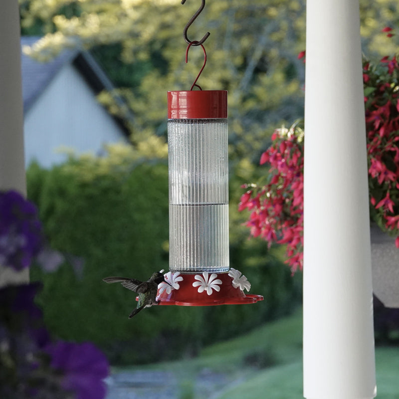 Load image into Gallery viewer, Ribbed Rose Gravity Hummingbird Feeder