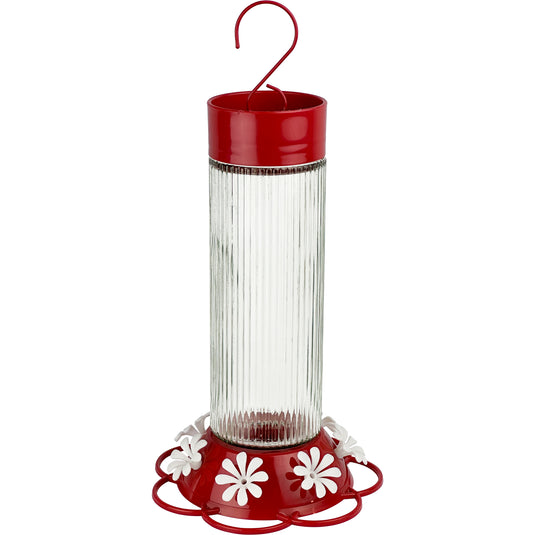 Ribbed Rose Gravity Hummingbird Feeder
