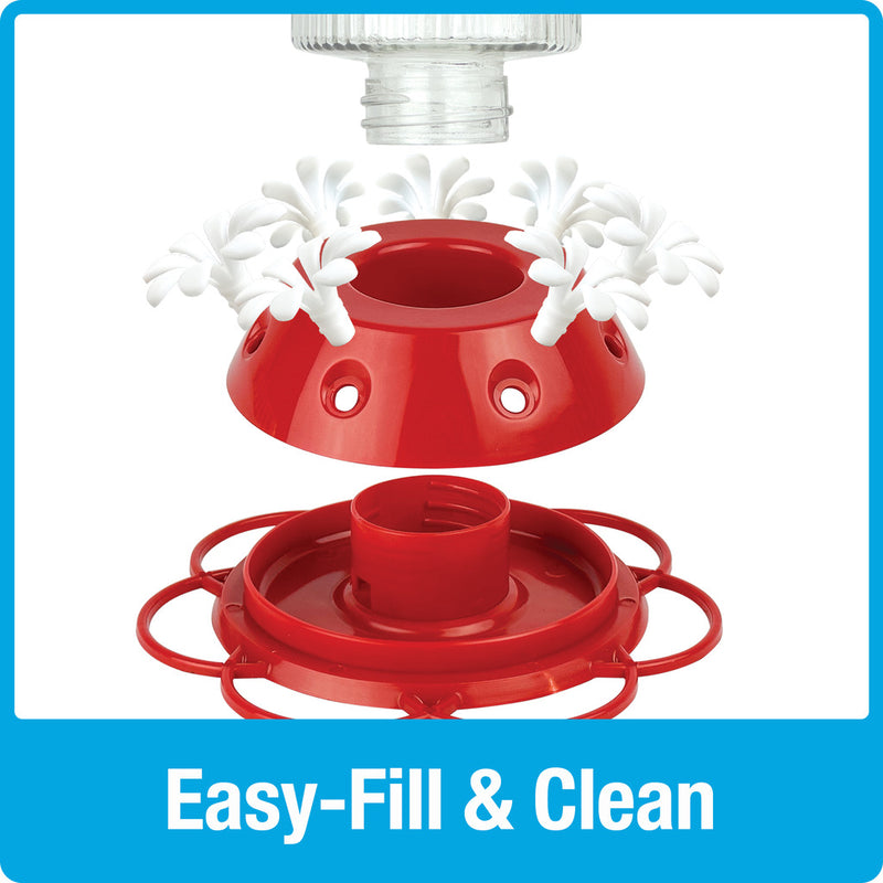 Load image into Gallery viewer, Ribbed Rose Gravity Hummingbird Feeder