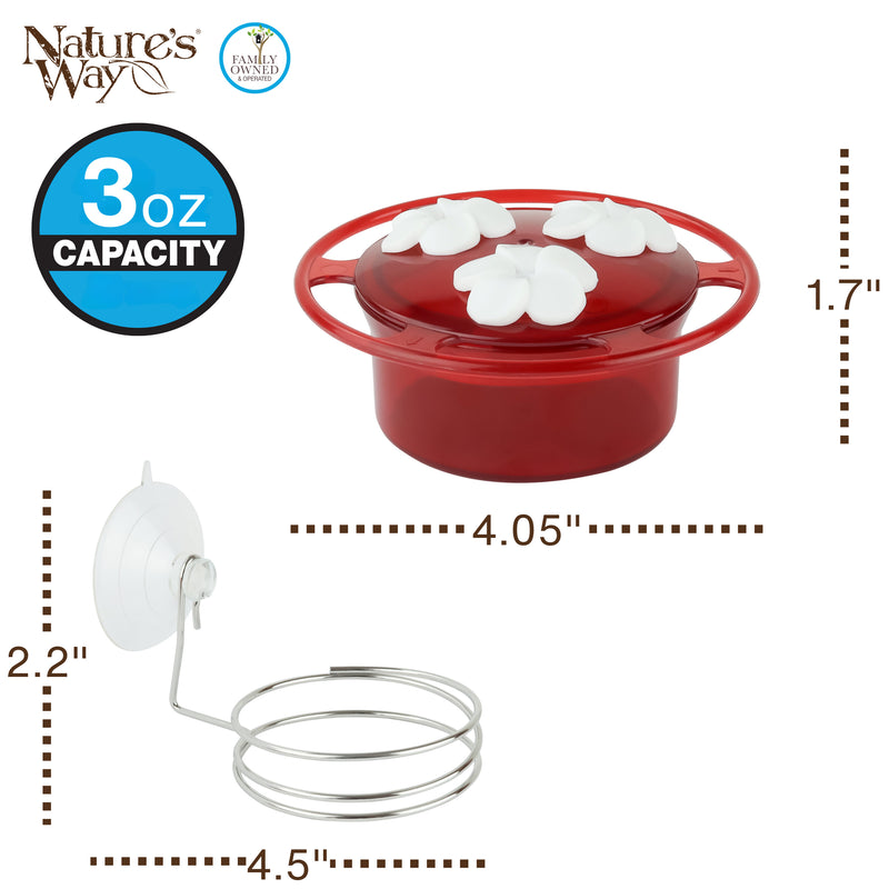 Load image into Gallery viewer, 3-Pack Petite Plastic Window and Handheld Hummingbird Feeder
